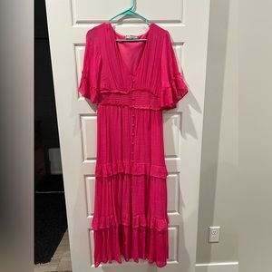 Brand new hot pink women’s midi dress.